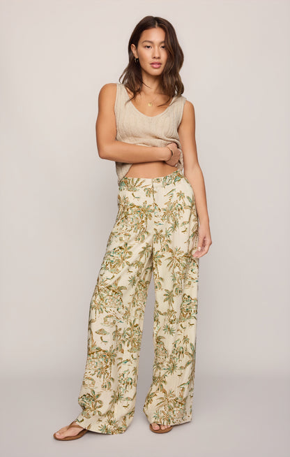 Z SUPPLY Overlook Tiki Linen Pant - Island Coconut