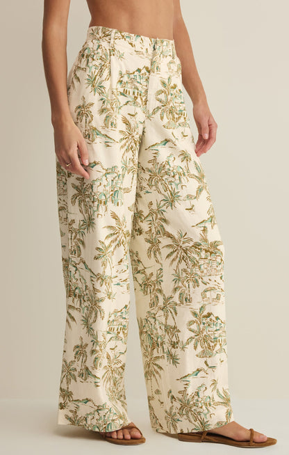 Z SUPPLY Overlook Tiki Linen Pant - Island Coconut