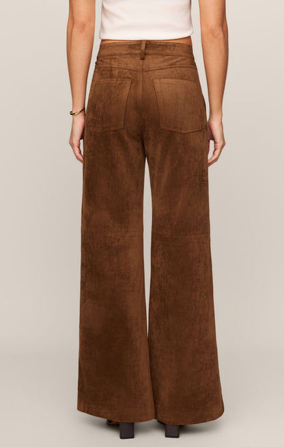 Z SUPPLY Cecile Faux Suede Wide Leg Pant - Saddle Suede