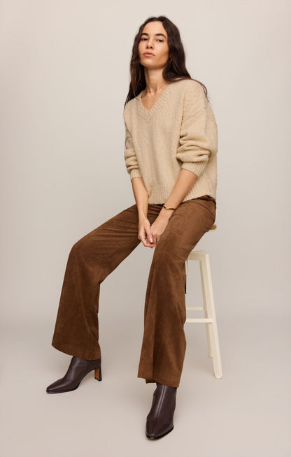 Z SUPPLY Cecile Faux Suede Wide Leg Pant - Saddle Suede