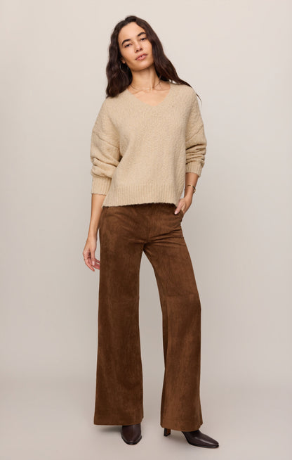 Z SUPPLY Cecile Faux Suede Wide Leg Pant - Saddle Suede