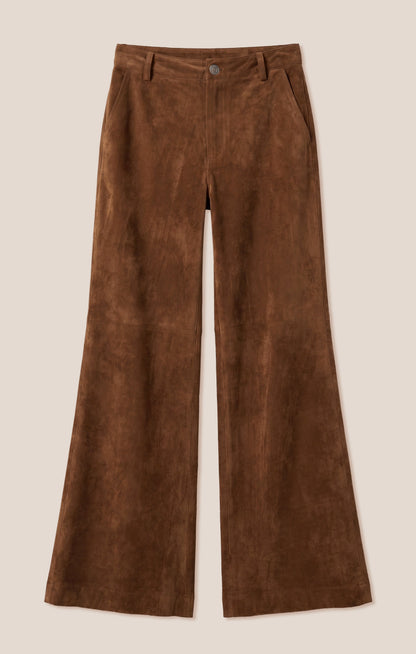 Z SUPPLY Cecile Faux Suede Wide Leg Pant - Saddle Suede