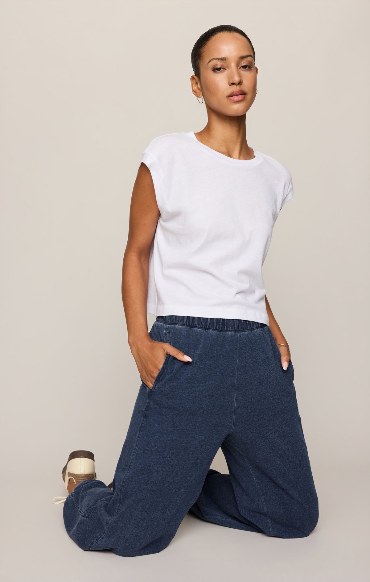 Z SUPPLY Janie Knit Denim Jogger - Indigo