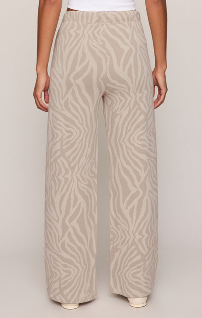 Z SUPPLY Hunter Knit Zebra Pant - Zebra Soapstone