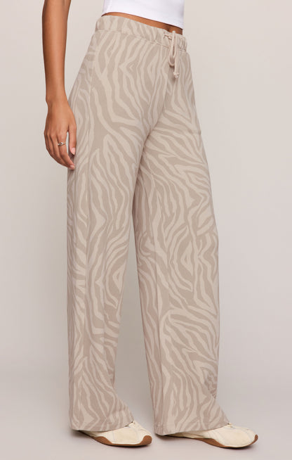 Z SUPPLY Hunter Knit Zebra Pant - Zebra Soapstone