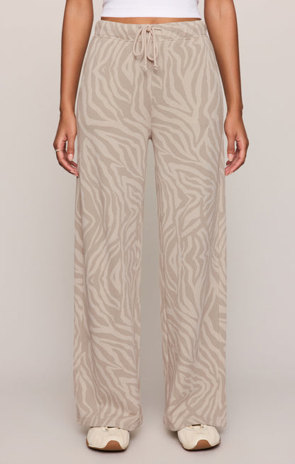 Z SUPPLY Hunter Knit Zebra Pant - Zebra Soapstone