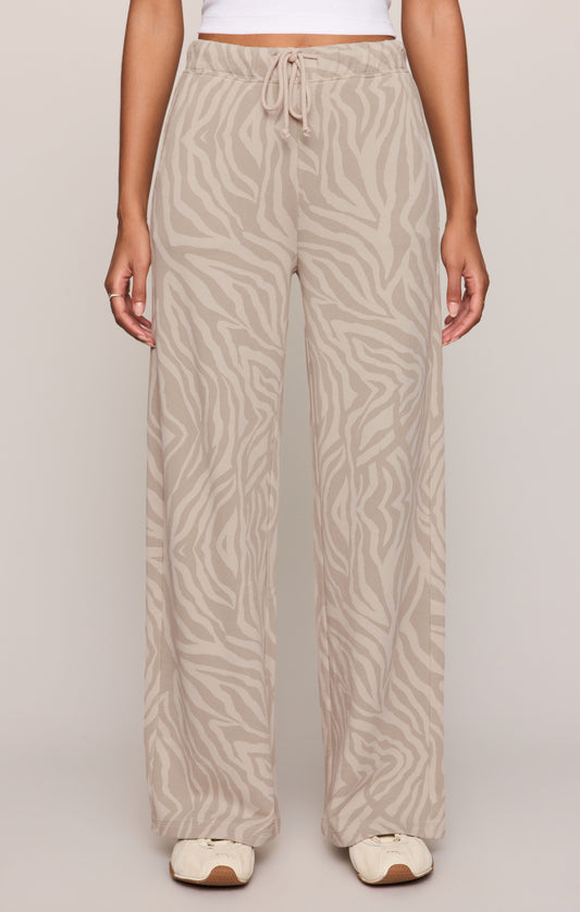 Z SUPPLY Hunter Knit Zebra Pant - Zebra Soapstone