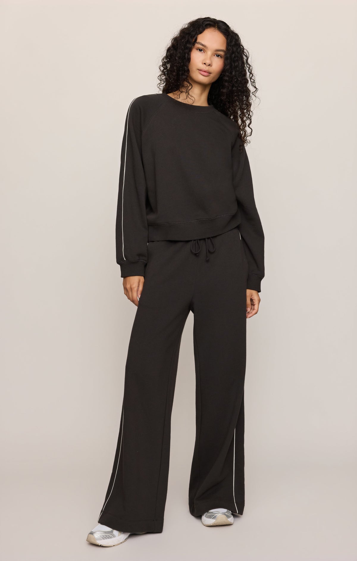 Z SUPPLY Sport Stripe Knit Terry Pant - Ash Black
