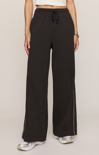 Z SUPPLY Sport Stripe Knit Terry Pant - Ash Black