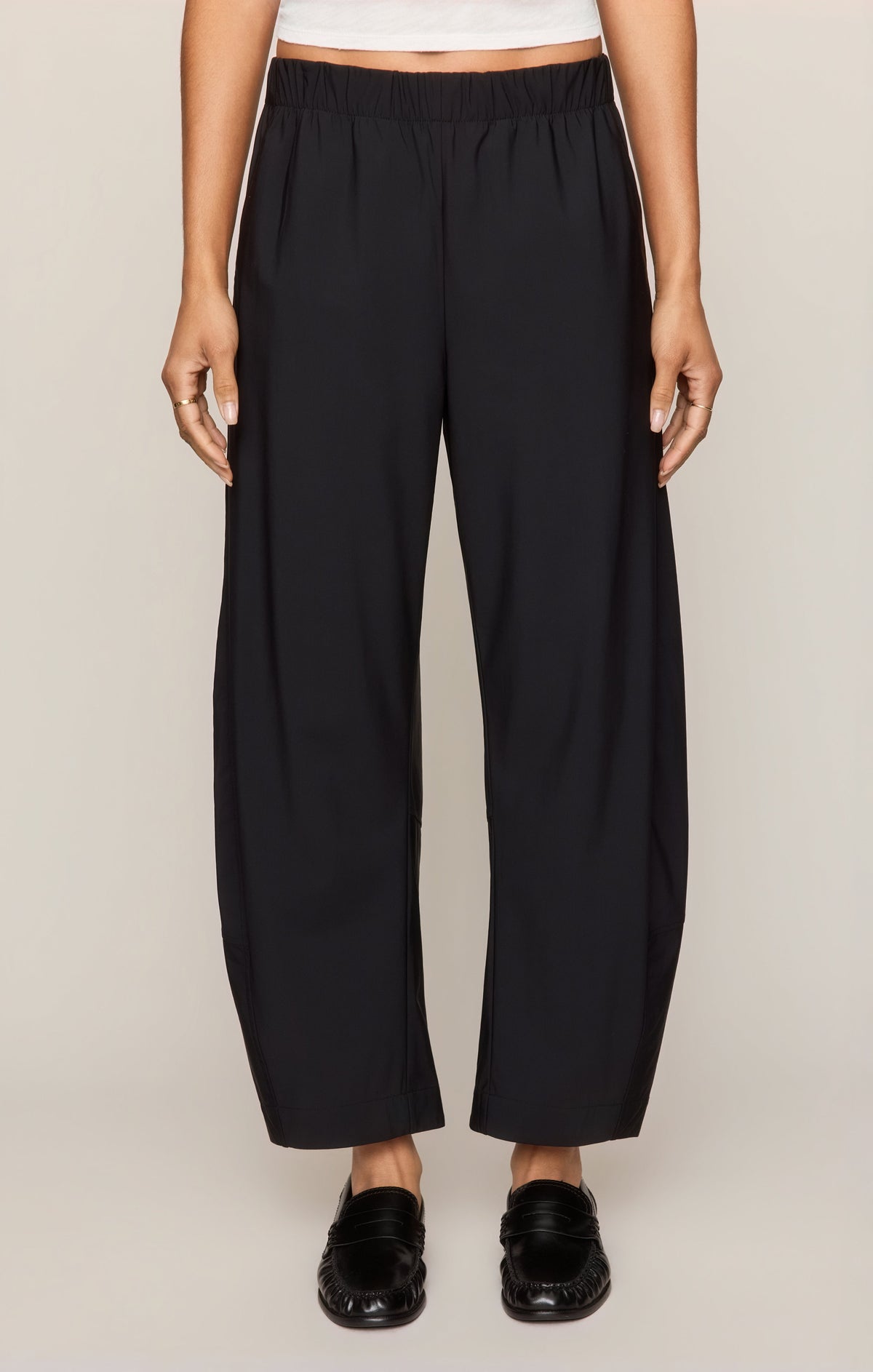 Z SUPPLY Neo Luxe Barrel Pant - Black