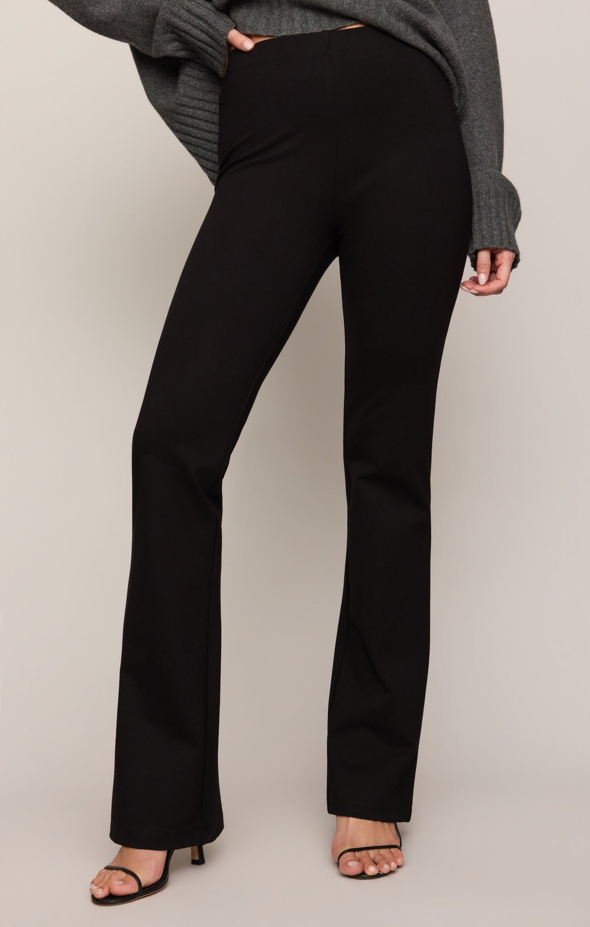 Z SUPPLY Ives Ponte Flare Pant - Black