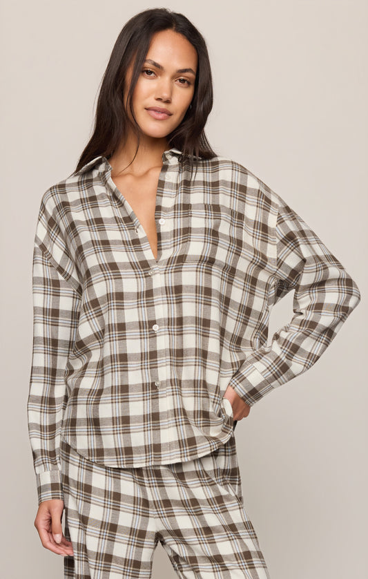 Z SUPPLY River Plaid Button Up - Cocoa Bean