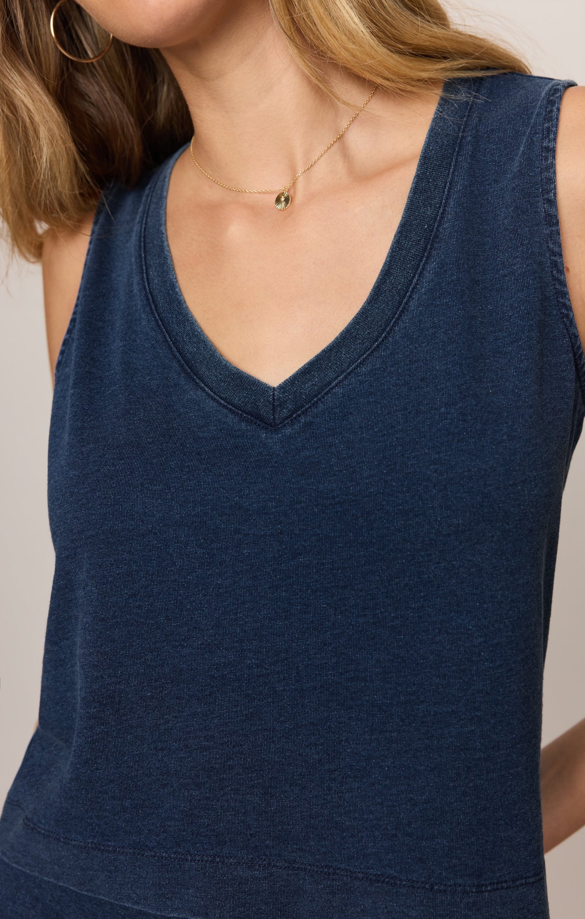 Z SUPPLY Sloane V-Neck Jersey Denim Tank