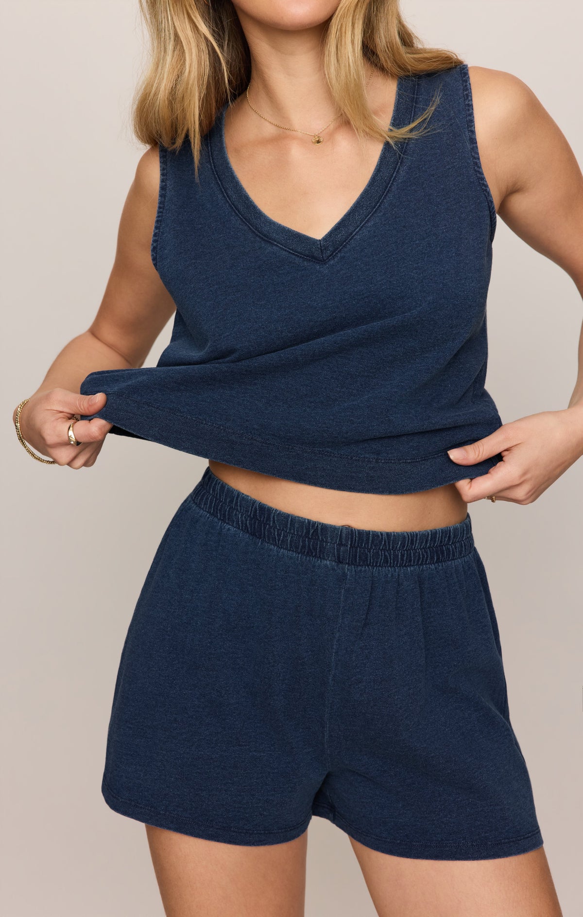 Z SUPPLY Sloane V-Neck Jersey Denim Tank
