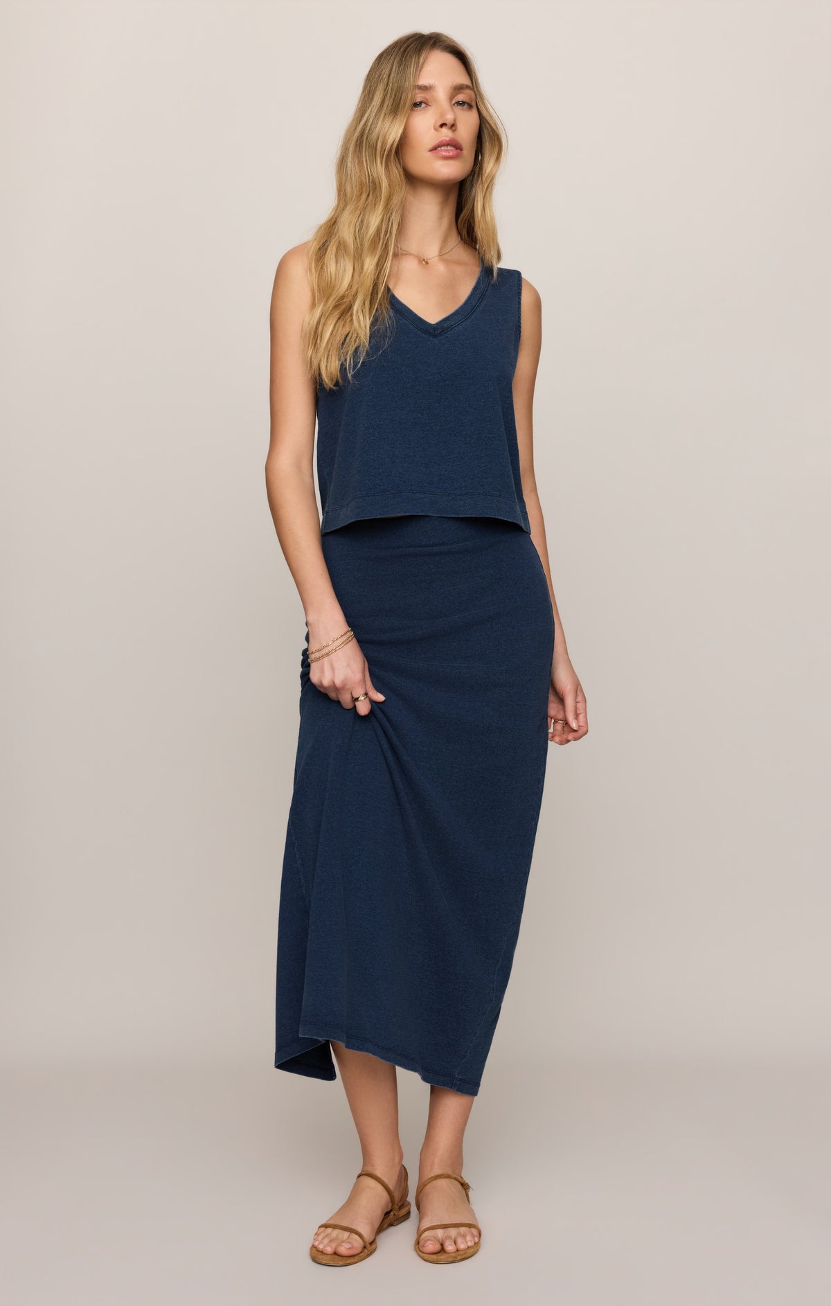 Z SUPPLY Sloane V-Neck Jersey Denim Tank