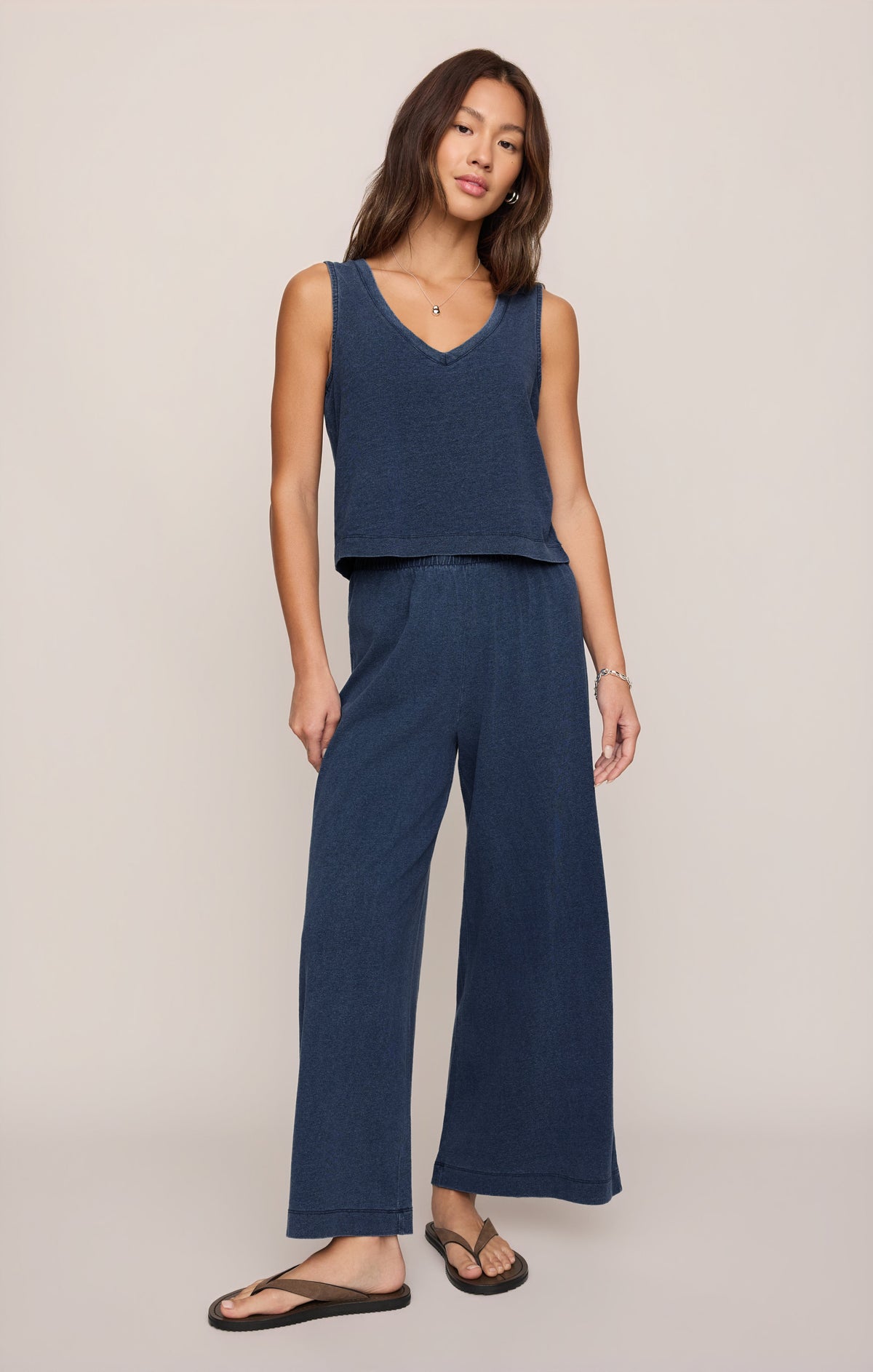 Z SUPPLY Sloane V-Neck Jersey Denim Tank