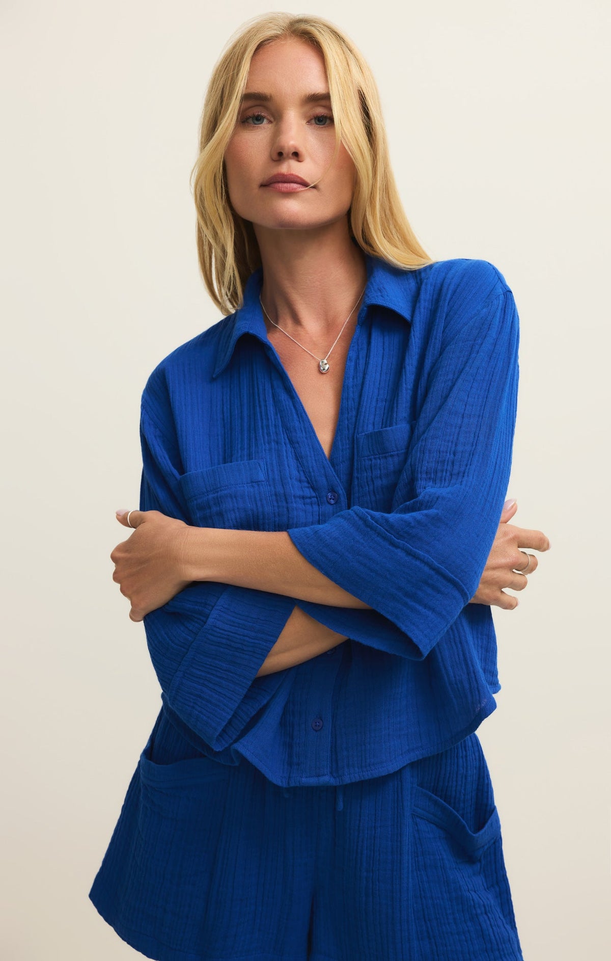 Z SUPPLY Helena Airy Gauze Button Up