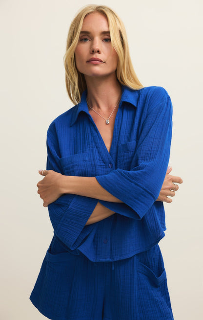 Z SUPPLY Helena Airy Gauze Button Up