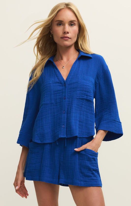 Z SUPPLY Helena Airy Gauze Button Up
