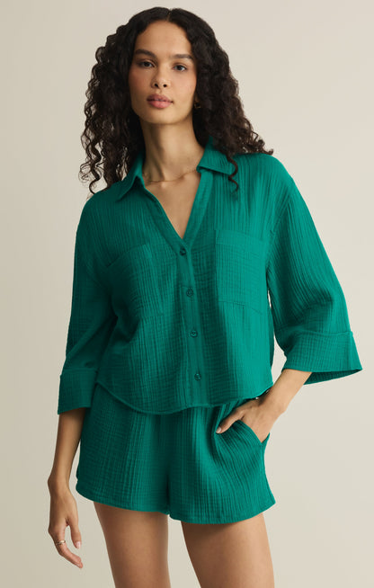 Z SUPPLY Helena Airy Gauze Button Up