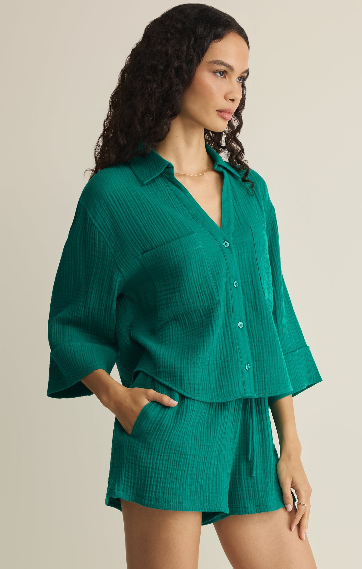 Z SUPPLY Helena Airy Gauze Button Up
