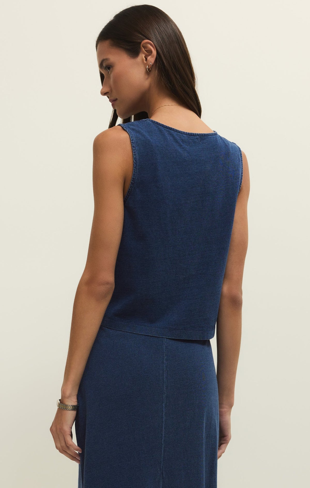 Z SUPPLY Noelle Jersey Denim Tank
