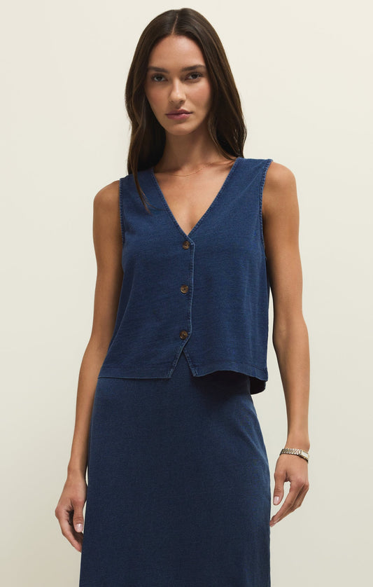 Z SUPPLY Noelle Jersey Denim Tank