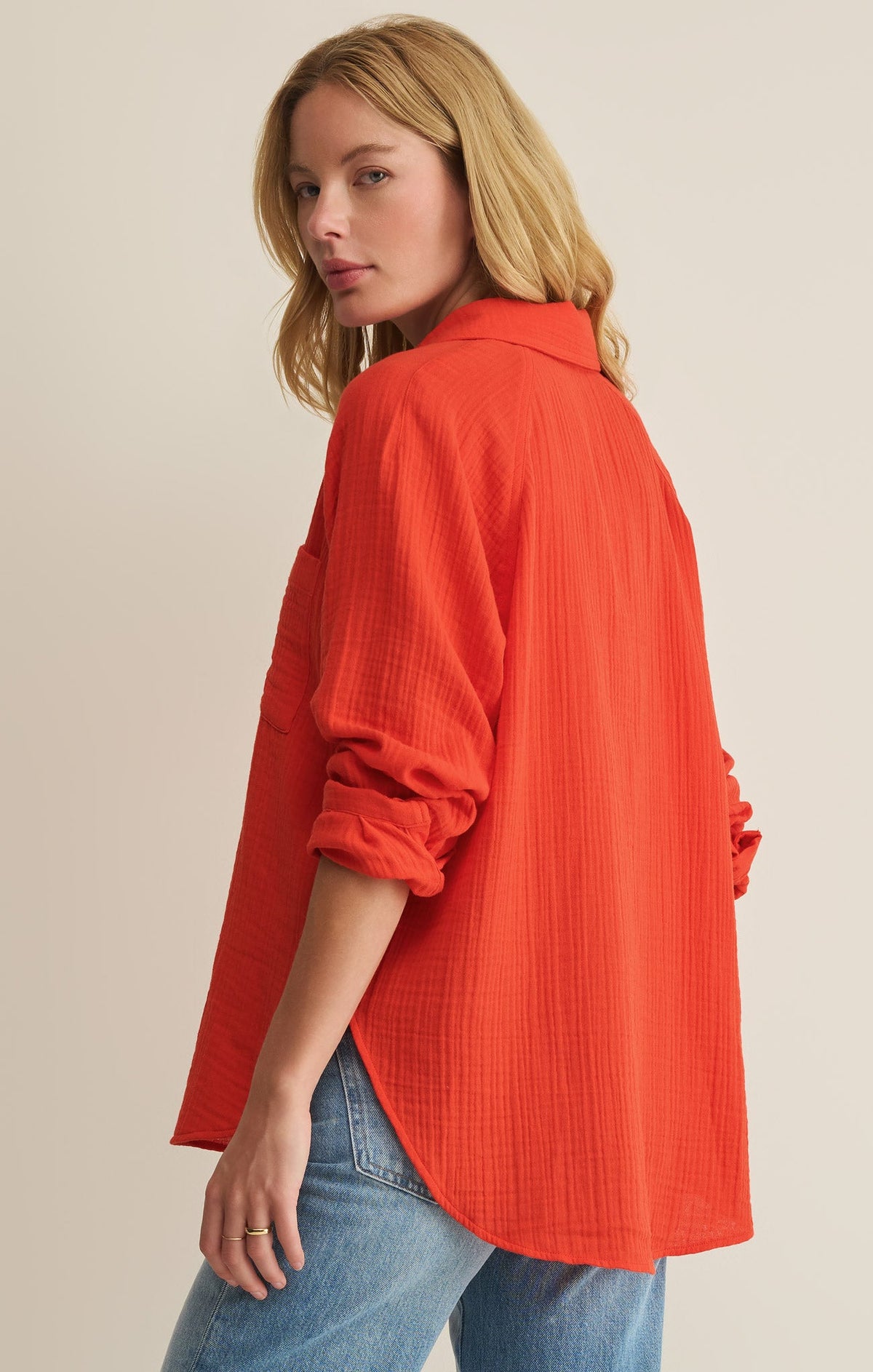 Z SUPPLY The Perfect Airy Gauze Button Up