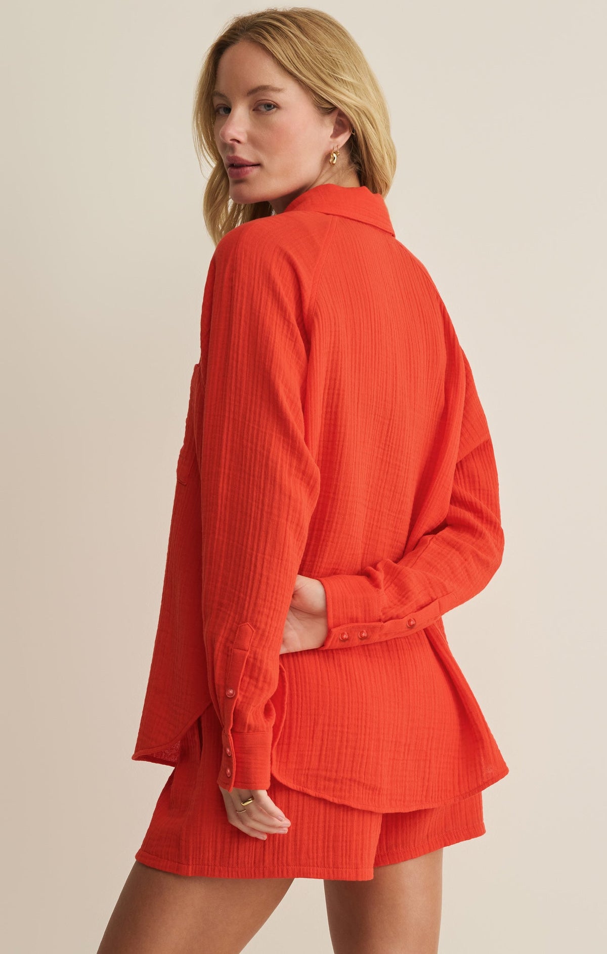 Z SUPPLY The Perfect Airy Gauze Button Up