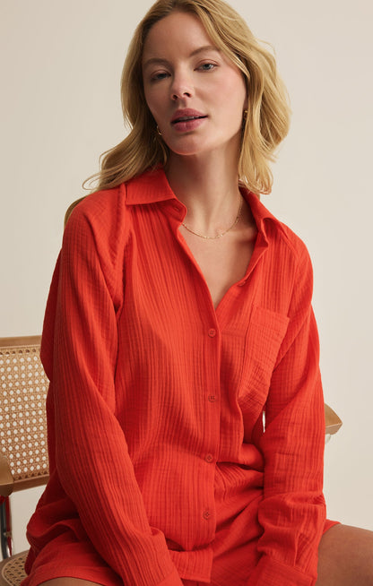 Z SUPPLY The Perfect Airy Gauze Button Up
