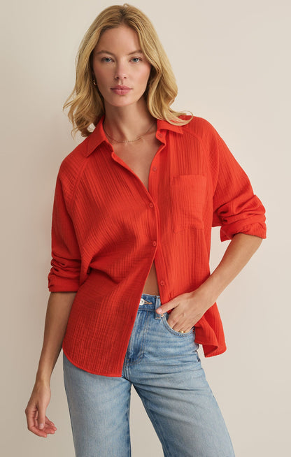 Z SUPPLY The Perfect Airy Gauze Button Up