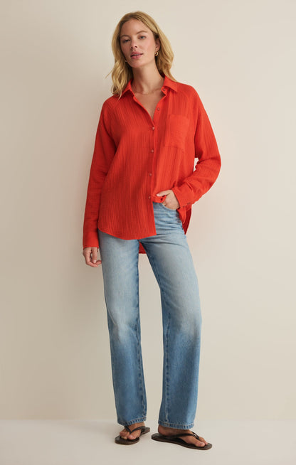 Z SUPPLY The Perfect Airy Gauze Button Up