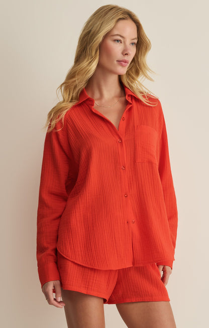 Z SUPPLY The Perfect Airy Gauze Button Up