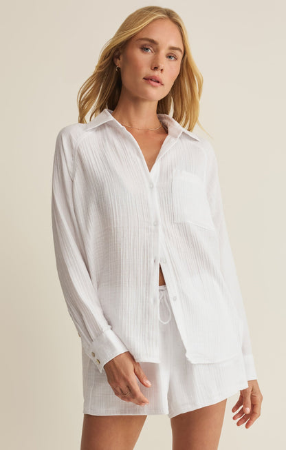 Z SUPPLY The Perfect Airy Gauze Button Up