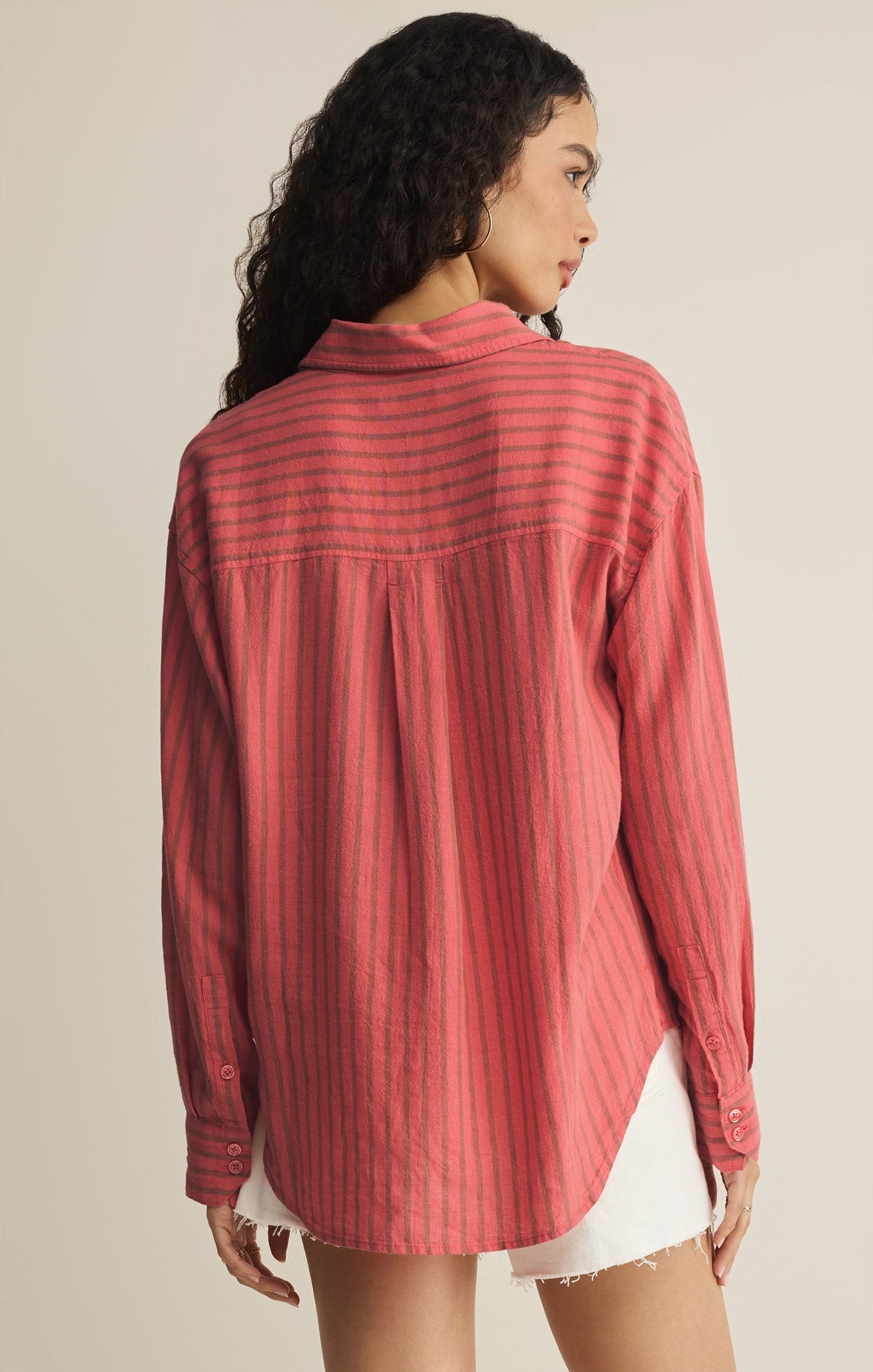 Z SUPPLY The Perfect Striped Linen Button Up