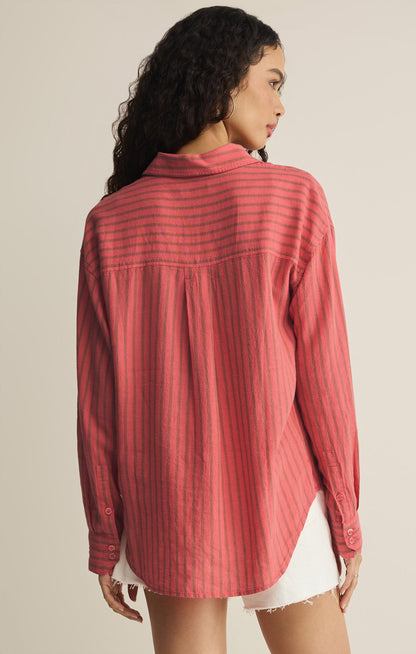 Z SUPPLY The Perfect Striped Linen Button Up