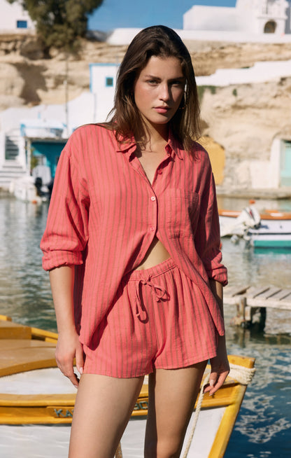 Z SUPPLY The Perfect Striped Linen Button Up