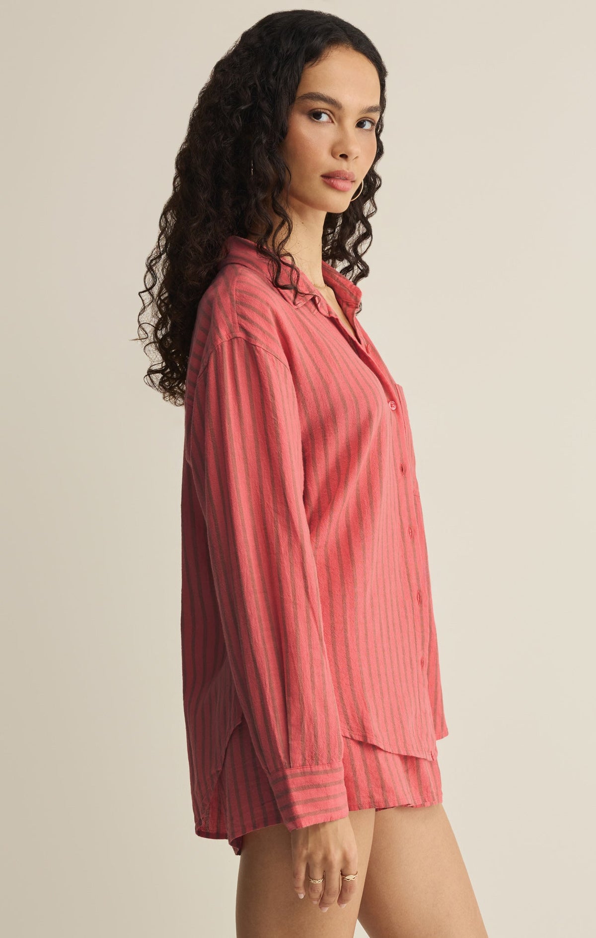 Z SUPPLY The Perfect Striped Linen Button Up