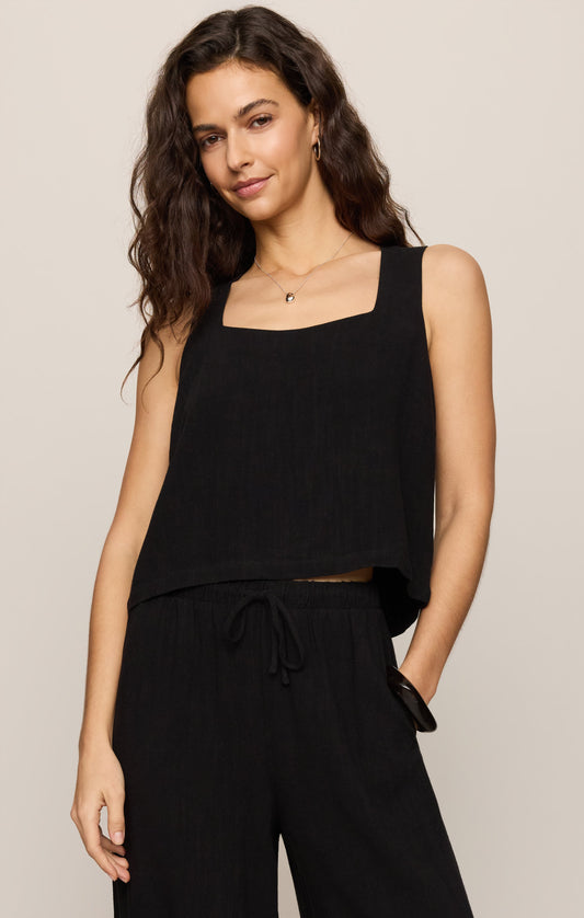 Z SUPPLY Charli Cropped Linen Tank