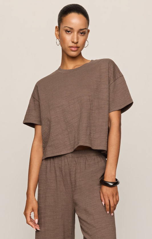 Z SUPPLY Sway Textured Cropped Tee