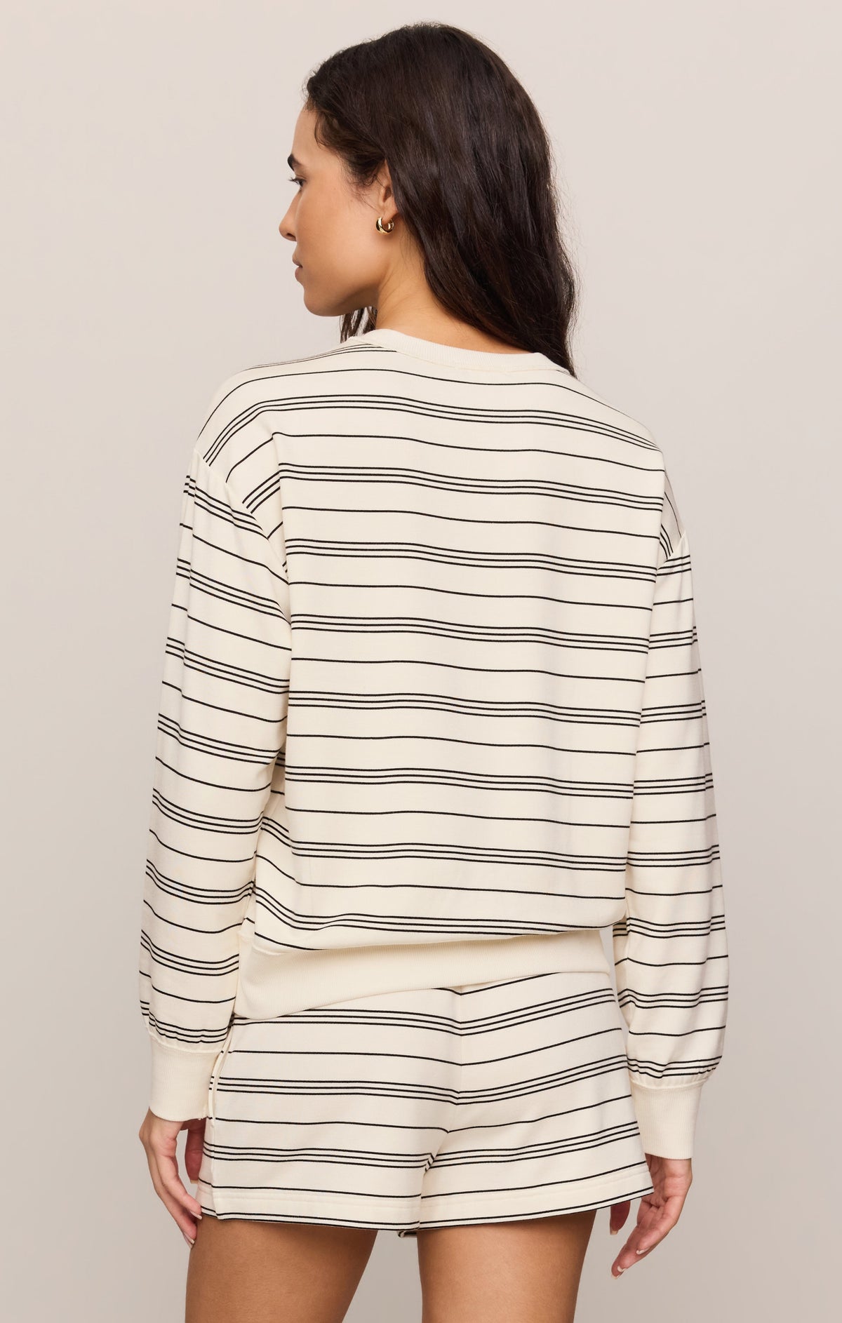 Z SUPPLY Stand Out Striped Fleece Sweatshirt - Cloud