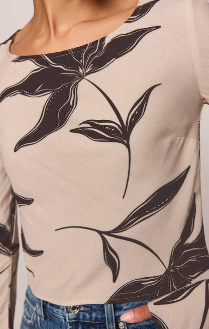 Z SUPPLY Nia Clem Floral Top - Soft Ecru