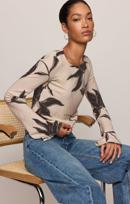 Z SUPPLY Nia Clem Floral Top - Soft Ecru