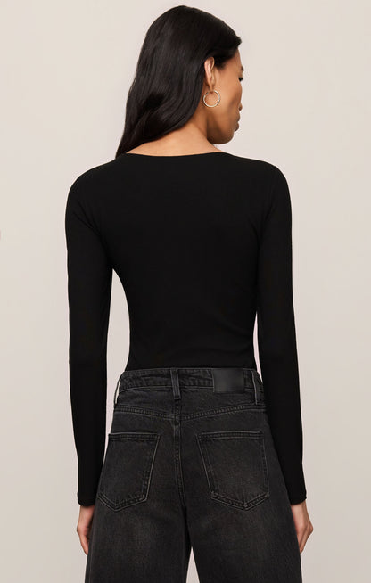 Z SUPPLY Ginger Second Skin Bodysuit - Black