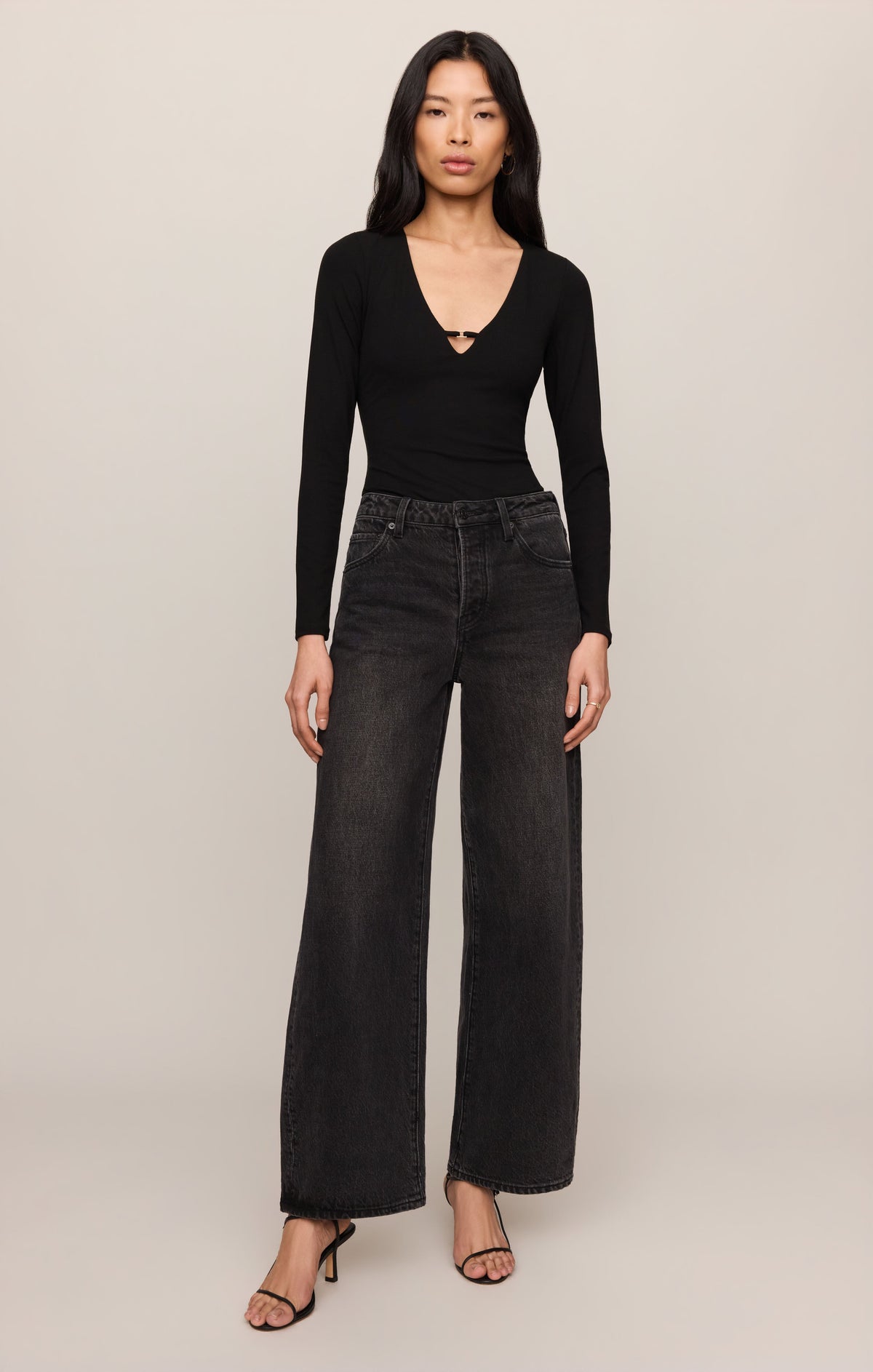 Z SUPPLY Ginger Second Skin Bodysuit - Black