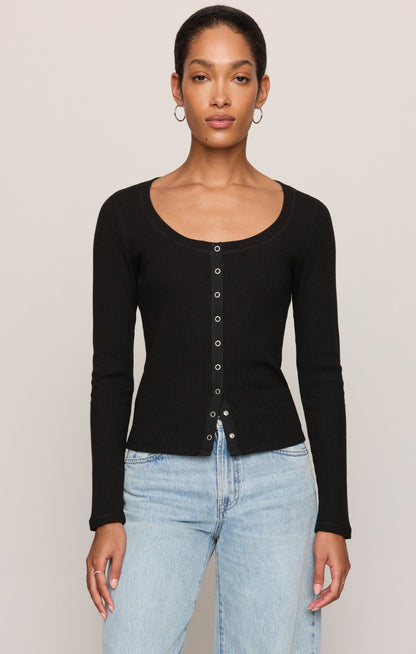 Z SUPPLY Albany Waffle Snap Front Top