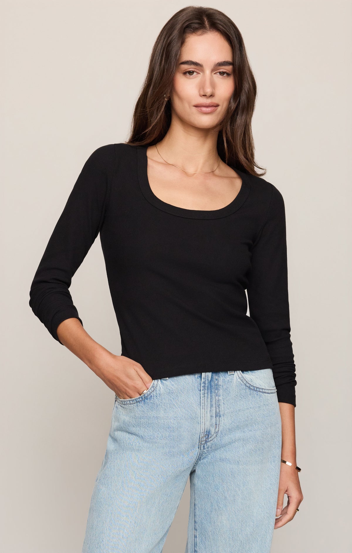 Z SUPPLY Greyson Scoop Long Sleeve Tee