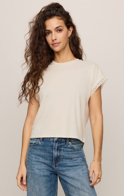 Z SUPPLY Marika Lace Trim Muscle Tee