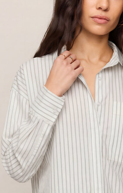 Z SUPPLY Favorite Striped Button Up - White