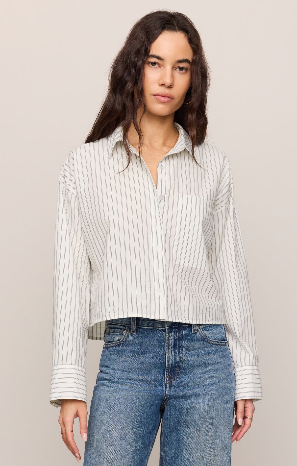 Z SUPPLY Favorite Striped Button Up - White
